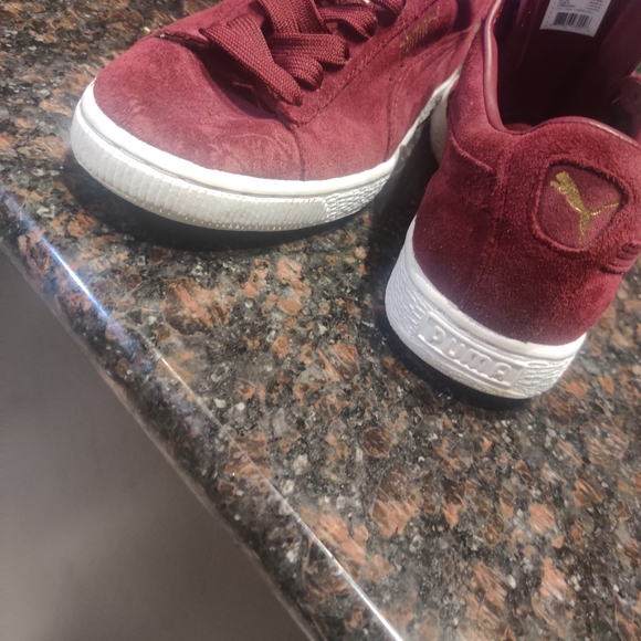 Puma Burgundy Suede Sneakers - Picture 5 of 16